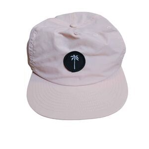 NWOT Men's Light Pink Flat Bill Snapback Palm Swing and Smile Hat
